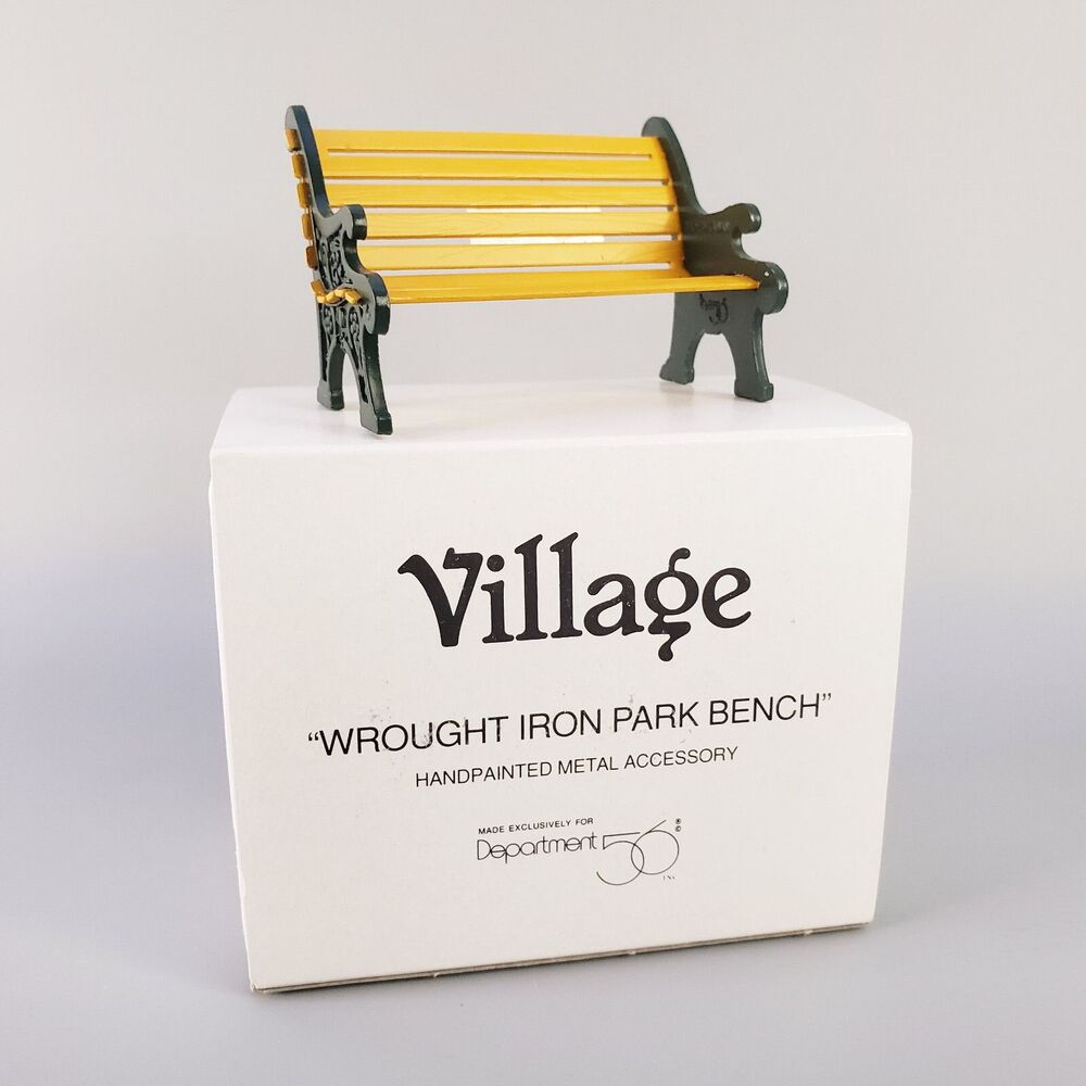 Department 56 Village Wrought Iron Park Bench Accessory #52302 Metal Christmas